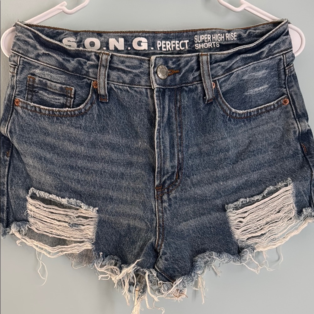 Perfect Super High Rise Denim Shorts